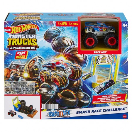 Pista Hot Wheels Monster Trucks: Arena Smashers - Smash Race Challenge Set (hnb89)