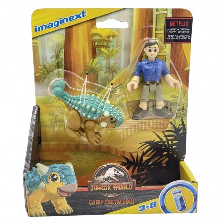 Boneco Fischer Price Jurassic World: Camp Cretaceous - Ankylosaurus (0820)