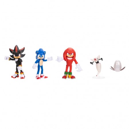 Boneco Jakks Sonic The Hedgehog 3: Movie Collection - Sonic, Shadow & Knuckles (4081)