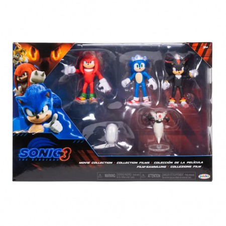 Boneco Jakks Sonic The Hedgehog 3: Movie Collection - Sonic, Shadow & Knuckles (4081)