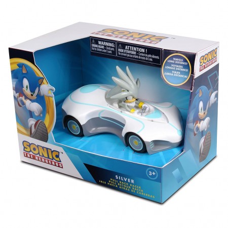 Carrinho Jakks Sonic The Hedgehog Pull Back - Silver (6487)