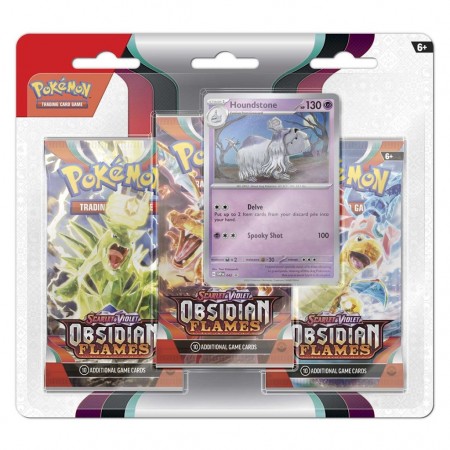 Cartas Pokemon Tcg: Scarlet & Violet: Obisidian Flames 3 Booster Packs (3784)