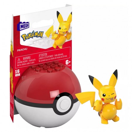Pokebola Pokemon Mega Construx Mattel - Pikachu (19102)