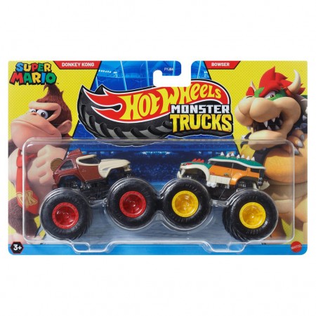 Hot Wheels Monster Trucks 2-pack - Super Mario: Bowser & Donkey Kong (jcc73)
