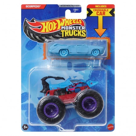 Carro Hot Wheels Monster Trucks - Scorpedo & Crashable Car (jcg30)