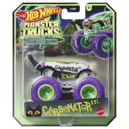 Carro Hot Wheels Monster Trucks - Carbonator Xll (glows In The Dark)