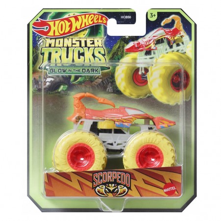 Carro Hot Wheels Monster Trucks - Scorpedo (glows In The Dark)
