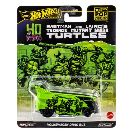 Carro Hot Wheels Premium: 40th Anniversary Teenage Mutant Ninja Turtles - Volkswagen Drag Bus (5240)