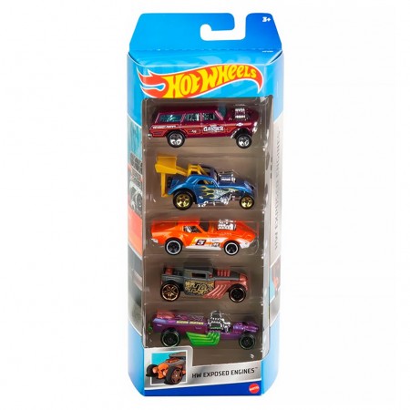 Carro Hot Wheels 5-pack - Hw Exposed Engines (hfv90)