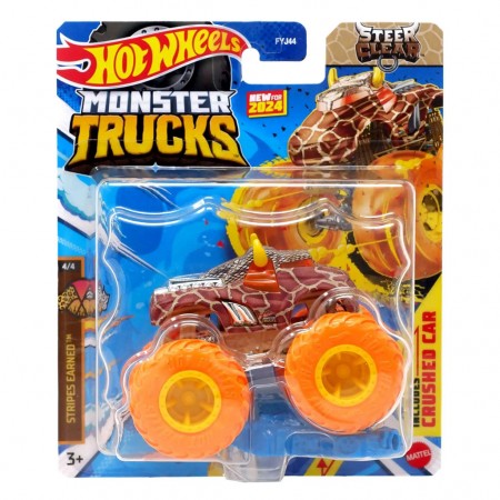 Carro Hot Wheels Monster Trucks: Stripes Learned 4/4 - Steer Clear (htm57)