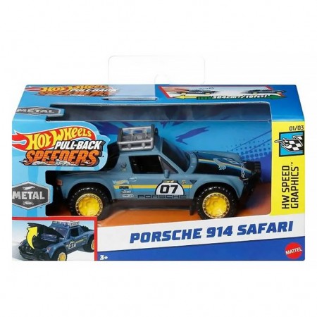 Carro Hot Wheels Pullback Speedsters: Hw Speed Graphics 01/03 - Porsche 914 Safari