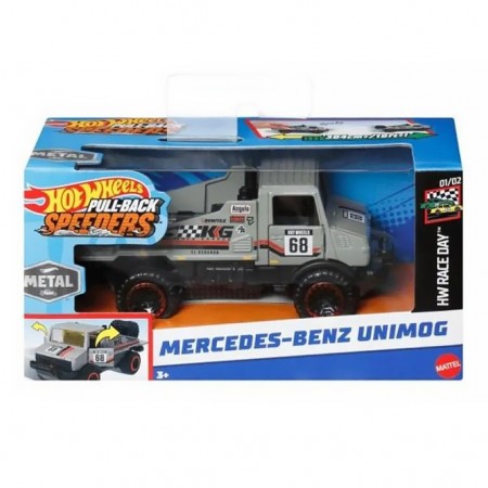 Carro Hot Wheels Pullback Speedsters: Hw Race Day 01/02 - Mercedes-benz Unimog (hyc40)