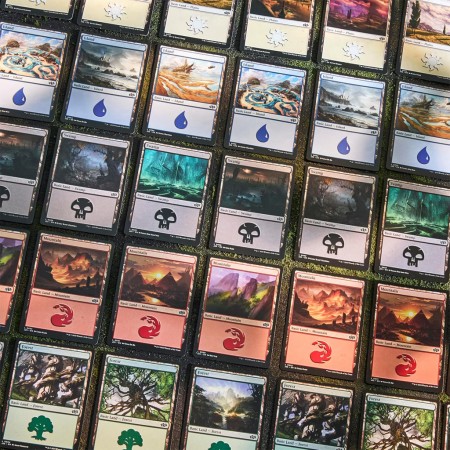 Cartas Magic The Gathering 2025 - Land Station (400 Basic Land Cards)
