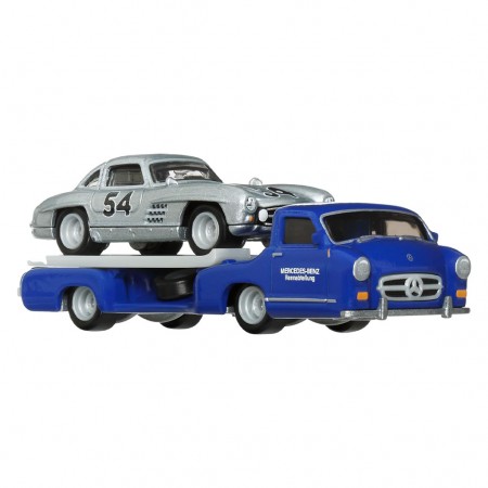Carro Hot Wheels Premium Car Culture: Team Transport - Mercedes-benz 300 Sl & '55 Mercedes-benz Blaues Wunder (8624)
