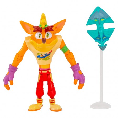 Boneco Crash Bandicoot - Retro Crash & Ikaika Mask