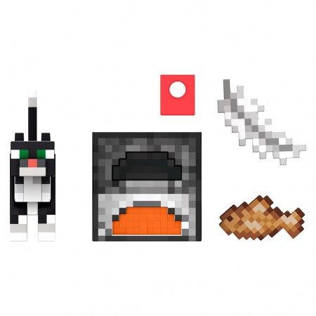 Boneco Mattel Minecraft Diamond Level - Tuxedo Cat (3875)
