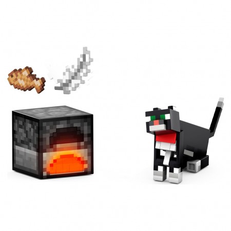 Boneco Mattel Minecraft Diamond Level - Tuxedo Cat (3875)