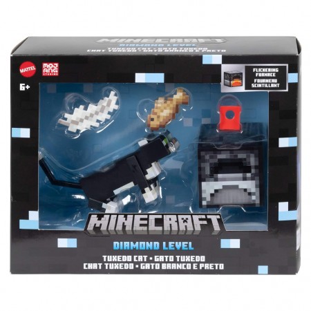Boneco Mattel Minecraft Diamond Level - Tuxedo Cat (3875)