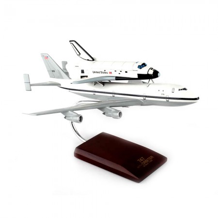 Nave Daron B-747w/shuttle Disc.kyn747pbtp E0820-mogno Escala 1/200