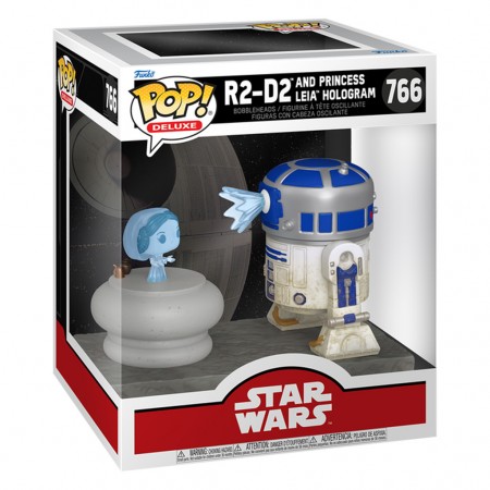 Funko Pop Deluxe Star Wars - R2-d2 And Princess Leia Hologram 766
