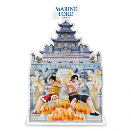 Figura de Acrlico Abystyle One Piece Acryl Model - Diorama Marineford (42584)