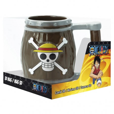Caneca 3d Abystyle One Piece - Straw Hat Barrel (27088)