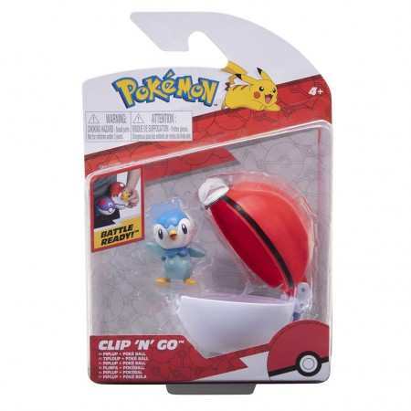 Boneco Jazwares Pokmon Clip 'n' Go Pokeball - Piplup Pokeball (24697)
