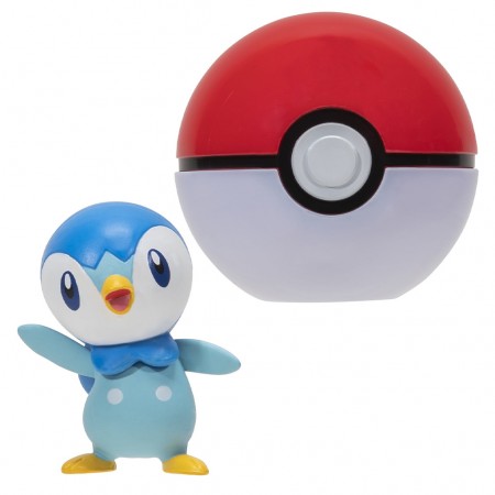 Boneco Jazwares Pokmon Clip 'n' Go Pokeball - Piplup Pokeball (24697)