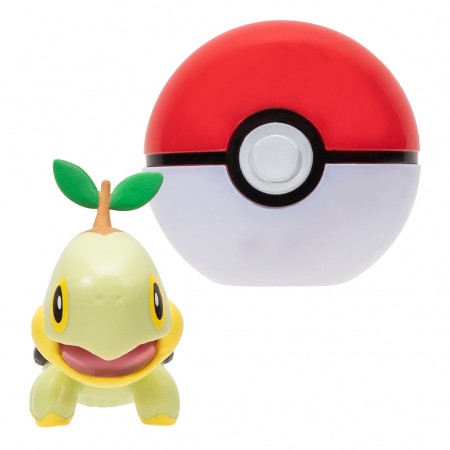 Boneco Jazwares Pokmon Clip 'n' Go Pokeball - Turtwig & Pokeball (24703)