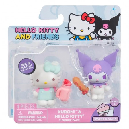 Boneco Jazwares Hello Kitty And Friends - Kuromi & Hello Kitty (51638)