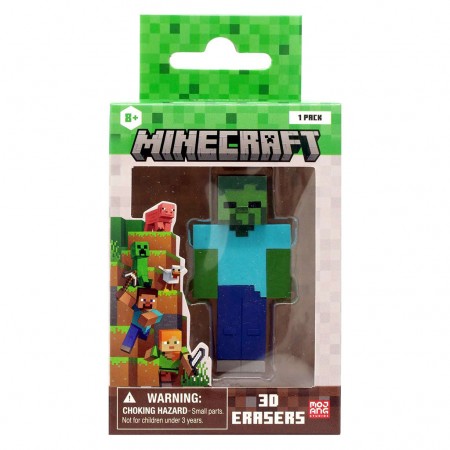 Boneco Minecraft 3d Eraser - Zombie (42402)