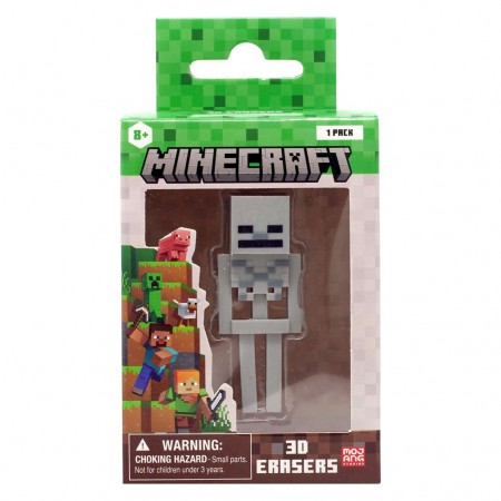 Borracha Minecraft 3d Eraser - Skeleton (42402)