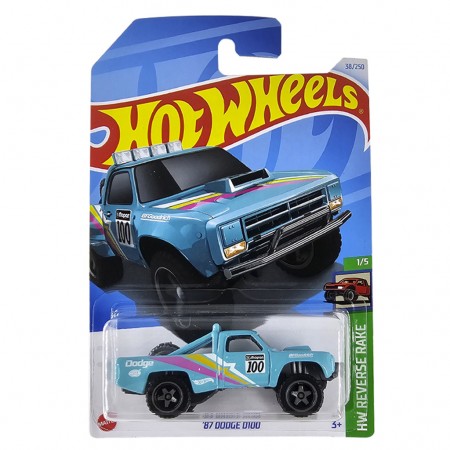 Carro Hot Wheels Hw Reverse Rake 1/5 - '87 Dodge D100 Htd17 (l2593)