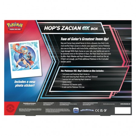 Cartas Pokemon Tcg: Hop's Zacian Ex Box (12080)
