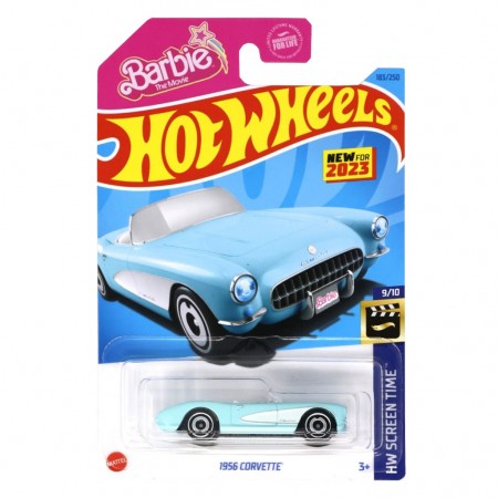 Carro Hot Wheels Hw Screen Time 9/10 Barbie The Movie - 1956 Corvette Hkk87 (l2593)