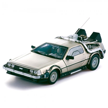 Carro Sun Star de Lorean Back/future I Inox 2711 Escala 1/18 - Bege