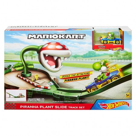 Pista Hot Wheels Mario Krat - Piranha Plant Slide Track Set (77323)