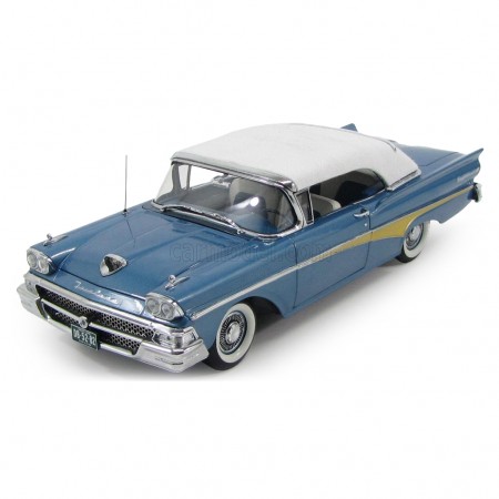Carro Sun Star Ford Fairlane 500 1958 Escala 1/18 - Azul e Branco