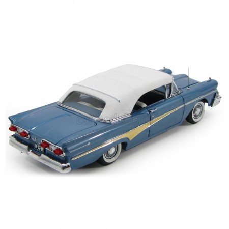 Carro Sun Star Ford Fairlane 500 1958 Escala 1/18 - Azul e Branco