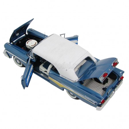 Carro Sun Star Ford Fairlane 500 1958 Escala 1/18 - Azul e Branco