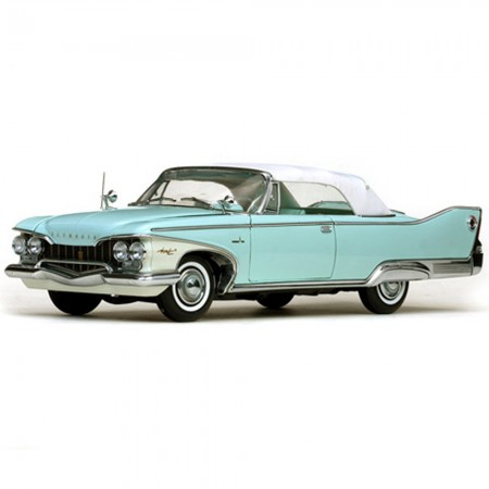 Carro Sun Star Plymounth F.c/conv.wht/aq.mst 1960 Escala 1/18 - Azul