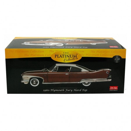 Carro Sun Star - 1960 Plymouth Fury Hard Top Marrom - Escala 1:18
