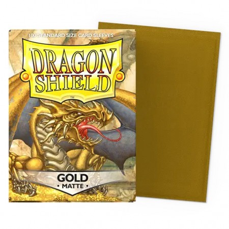 Protetor Cartas Dragon Shield Deck Sleeves - Gold Matte 100 Pcs