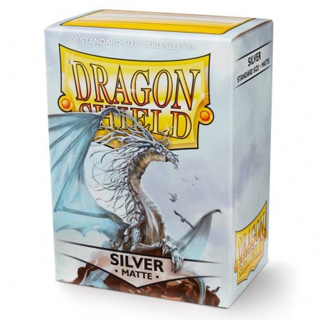 Protetor Cartas Dragon Shield Deck Sleeves Classic - Matte Silver 100 Pcs