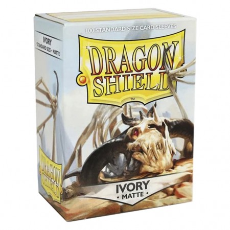 Protetor Cartas Dragon Shield Deck Sleeves - Matte Ivory 100 Pcs