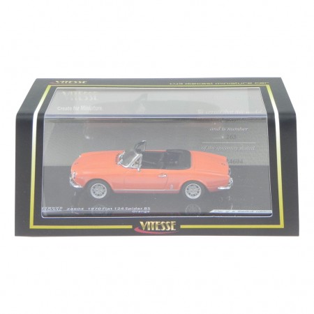 Carro Vitesse Fiat 124 Spider Bs 1970 Escala 1/43 - Vermelho