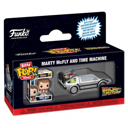 Funko Bitty Rides: Back To The Future - Marty Mcfly And Time Machine
