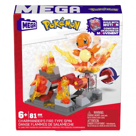 Boneco Mega Pokemon - Charmander's Fire-type Spin (19093)