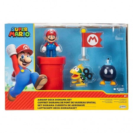 Diorama Jakks Super Mario - Airship Deck Diorama Set (41634)