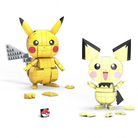 Boneco Mega Pokemon - Build & Show Pikachu Evolution Trio (10789)